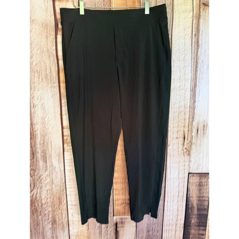 Athleta Brooklyn Ankle Pants Black Stretch Travel Workwear Versatile Size 14